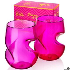 Barbie™ x Dragon Glassware® Stemless Wine Glasses